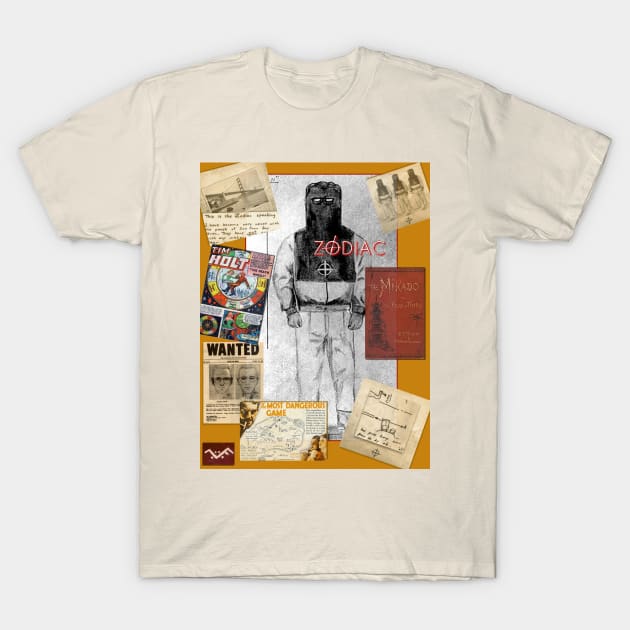 Zodiac Killer - Inspiration / Influences Collage T-Shirt by Beanietown Media Designs